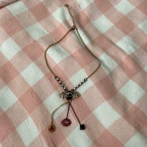 Betsey Johnson bat heart necklace